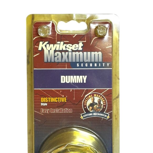 Kwikset 488c 3 Cp Maximum Security Copal Dummy Knob Polished Brass - Picture 3 of 7